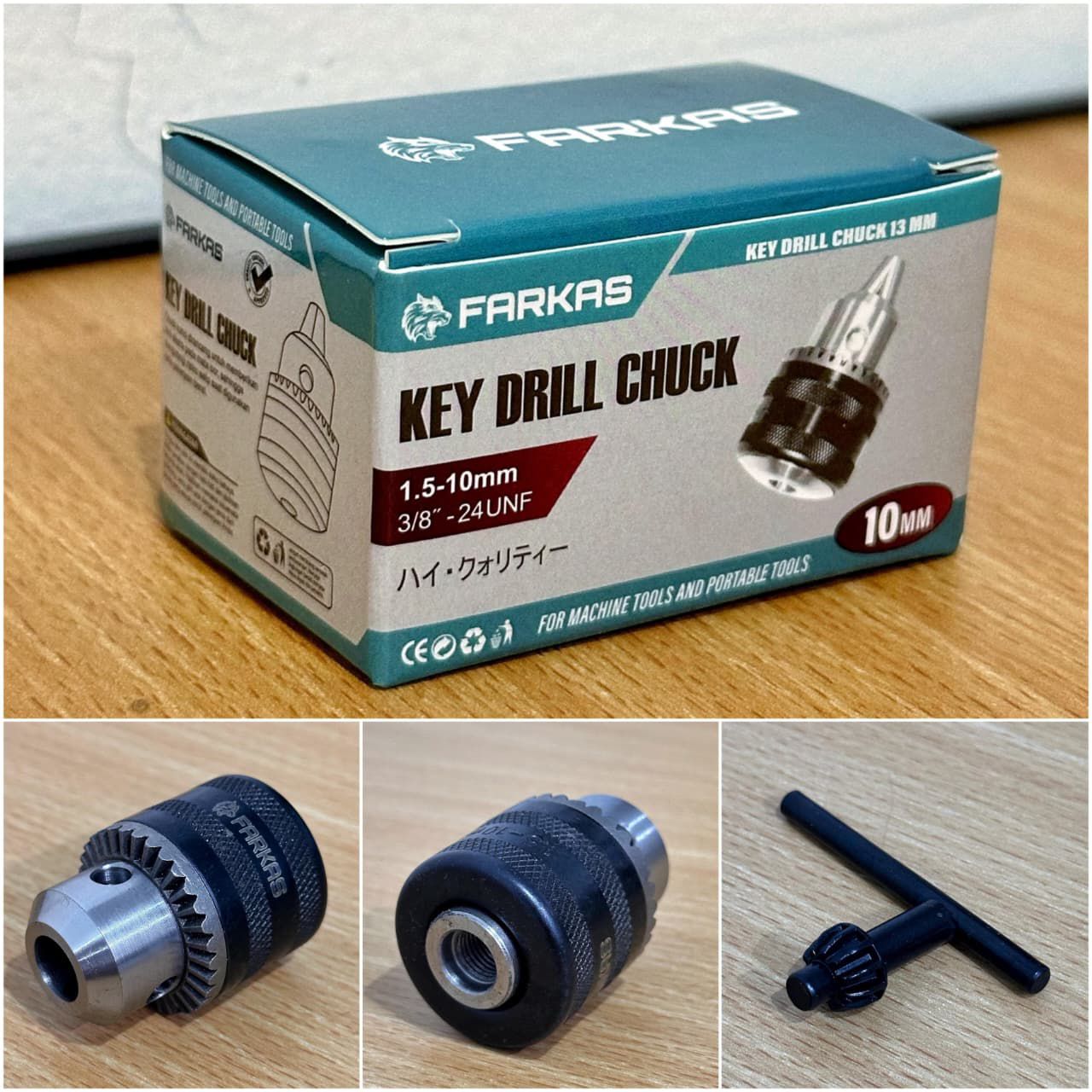 KEPALA BOR / KEPALA MESIN BOR "FARKAS" [10/13MM] DRAT/SOCK